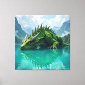 Der Smaragd-Koloss des Sees Leinwanddruck (Vorderseite)