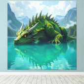 Der Smaragd-Koloss des Sees   Leinwanddruck (Insitu (Holzboden))