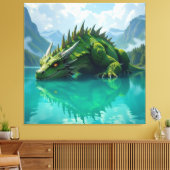 Der Smaragd-Koloss des Sees Leinwanddruck (Insitu (Wohnzimmer))