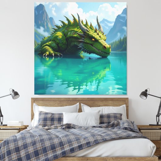  Der Smaragd-Koloss des Sees   Leinwanddruck (Insitu (Schlafzimmer))