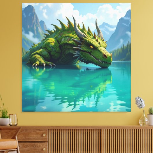  Der Smaragd-Koloss des Sees   Leinwanddruck (Insitu (Wohnzimmer))