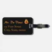 Der "Smile Luggage Tag" der Mona Lisa Gepäckanhänger (Rückseite horizontal)