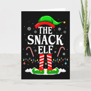 Der Snack-Elf Xmas Lustige passende Familengruppe  Karte