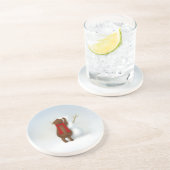Der Snowbear Niedlich Baby Bear Winter Getränkeuntersetzer (Seite)