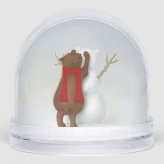 Der Snowbear Niedlich Baby Bear Winter Schneekugeln (Vorderseite)