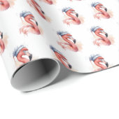 Der Snowbird Flamingo Geschenkpapier (Rolleneckpunkt)