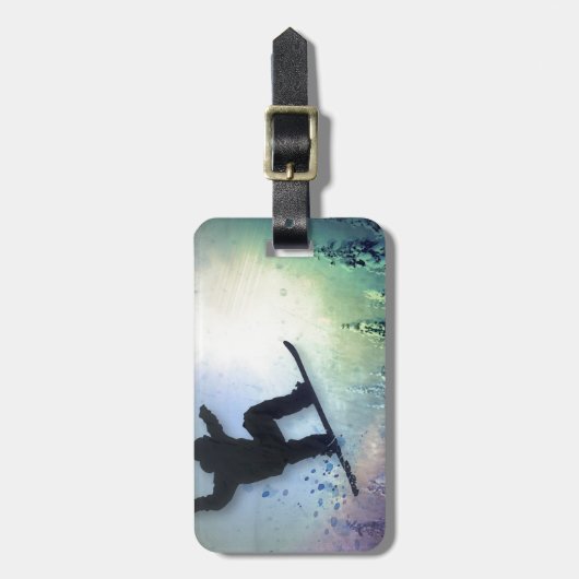 Der Snowboarder: Luft Gepäckanhänger (Vorderseite vertikal)