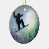 Der Snowboarder: Luft Keramik Ornament (Rechts)