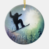 Der Snowboarder: Luft Keramik Ornament (Vorne)