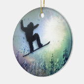 Der Snowboarder: Luft Keramik Ornament (Links)