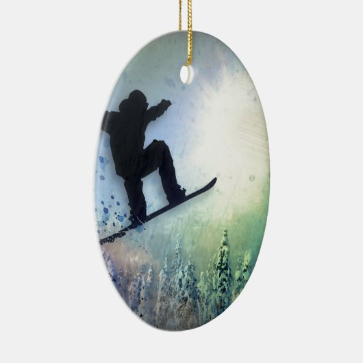 Der Snowboarder: Luft Keramikornament (Rechts)
