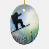 Der Snowboarder: Luft Keramikornament (Vorne)