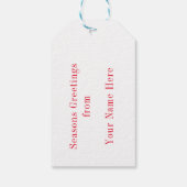 Der Snowman-Geschenktag Geschenkanhänger (Rückseite)