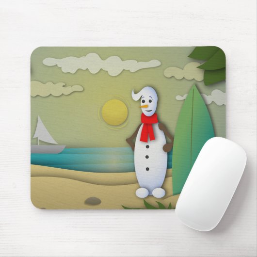 Der Snowman Mouse Pad im Sommer Mousepad (Mit Mouse)