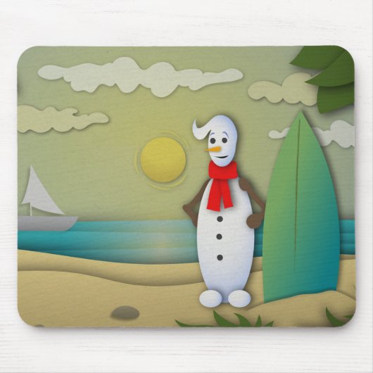 Der Snowman Mouse Pad im Sommer Mousepad (Vorne)