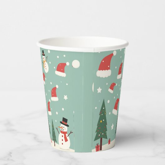 Der Snowman Paper Cup ist perfekt für einen Urlaub Pappbecher (Rechts)