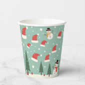 Der Snowman Paper Cup ist perfekt für einen Urlaub Pappbecher (Vorderseite)
