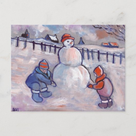 DER SNOWMAN POSTKARTE (Vorderseite)