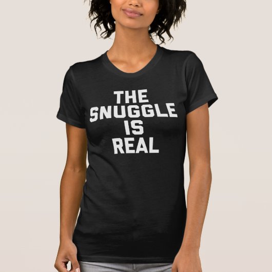 Der Snuggle ist der schwarze T - Shirt wirklicher (Vorderseite)