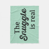Der Snuggle ist die wirklichen aquamarinen weißen Fleecedecke (Vorderseite)