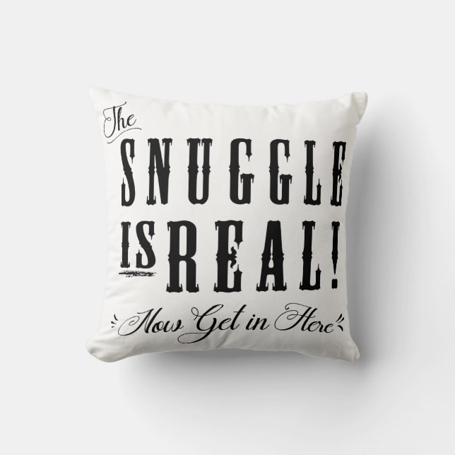 Der Snuggle ist, erhalten jetzt in hier Pillow BNW Kissen (Vorderseite)