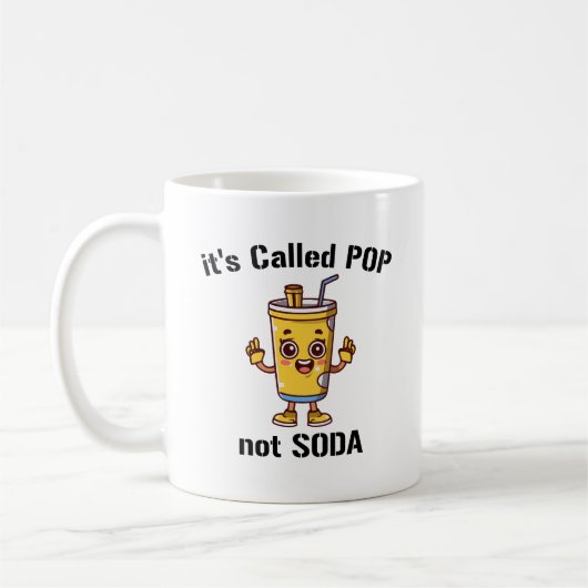 Der so genannte Pop nicht Soda Kaffeetasse (Links)