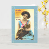 der so viele gute Katzen braucht Karte (Gelbe Blume)