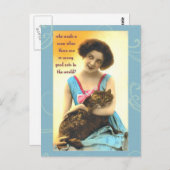 der so viele gute Katzen braucht Postkarte (Vorne/Hinten)