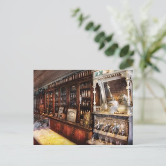 Der Sodabrunnen vor Ort Postkarte (Stehend Vorderseite)