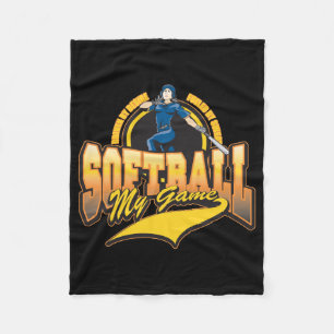 Der Softball der Frauen mein Spiel Fleecedecke