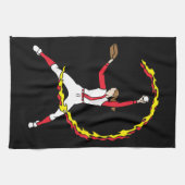 Der Softball-Krug der Frauen Geschirrtuch (Horizontal)