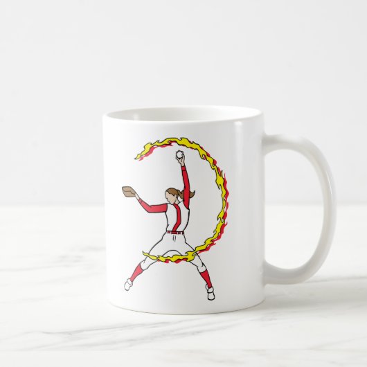 Der Softball-Krug der Frauen Kaffeetasse (Rechts)