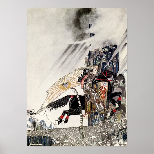 Der Sohn der Witwe: Die Welt reitet auf dem Schwar Poster (Vorne)