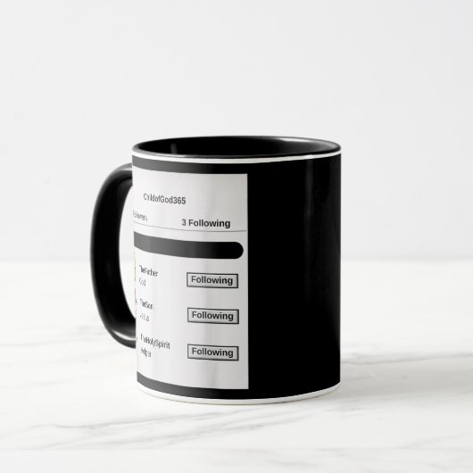 Der Sohn des Vaters und der Heilige Geist  Tasse (Vorderseite Links)