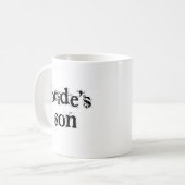 Der Sohn-Schwarz-Text der Braut Kaffeetasse (Vorderseite Links)