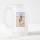 Der Soldat durch Frederic Remington Mattglas Bierglas (Links)