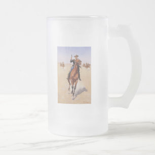 Der Soldat durch Frederic Remington Mattglas Bierglas