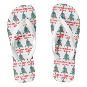 Der Soldat Gottes in der Rüstungsweißdruckerei Uni Badesandalen