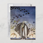 Der Soldat pfiff und eine Flock der Vögel kam Postkarte (Vorne/Hinten)