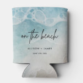 Der Sommer am Strand liebt Hochzeiten Dosenkühler (Rückseite)