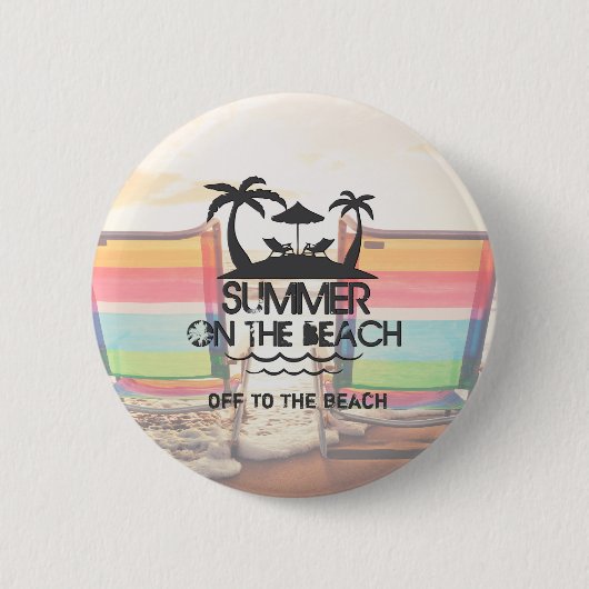Der Sommer am Strand | PERSONALISIERT Button (Vorderseite)