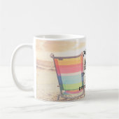 Der Sommer am Strand | PERSONALISIERT Kaffeetasse (Links)