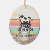 Der Sommer am Strand | PERSONALISIERT Keramik Ornament (Rechts)