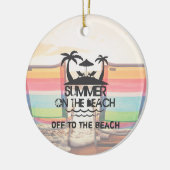 Der Sommer am Strand | PERSONALISIERT Keramik Ornament (Links)