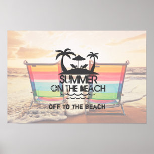 Der Sommer am Strand PERSONALISIERT Poster