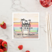Der Sommer am Strand | PERSONALISIERT Serviette (Beispiel)