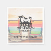 Der Sommer am Strand | PERSONALISIERT Serviette (Vorderseite)