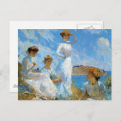 Der Sommer am Strand Postkarte (Vorne/Hinten)