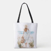 Der Sommer am Strand Tasche (Rückseite)