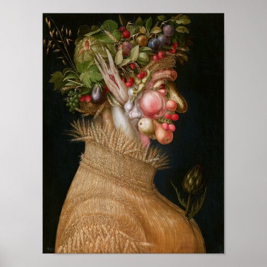 Der Sommer, Arcimboldo Poster (Vorne)